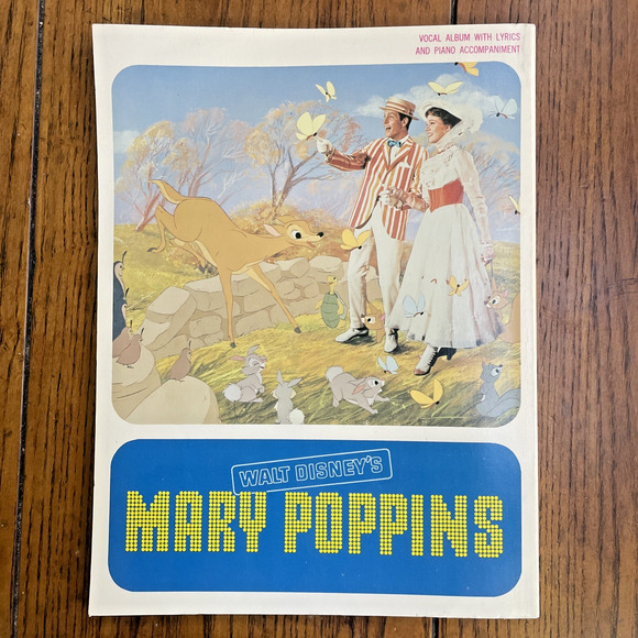 Mary Poppins Complete Musical Score Book Walt Disney Julie Andrews RARE VTG 1964 - Picture 2 of 11